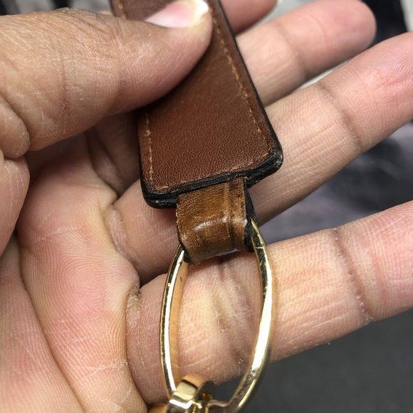 Express Womens Genuine Leather Chain Belt Medium Brown Animal Print Embossed - Picture 4 of 12